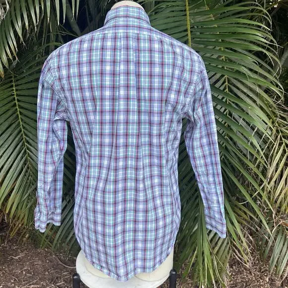 Vinyard Vines Slim Fit Tucker Shirt Men L Plaid Long sleeve - Picture 11 of 12
